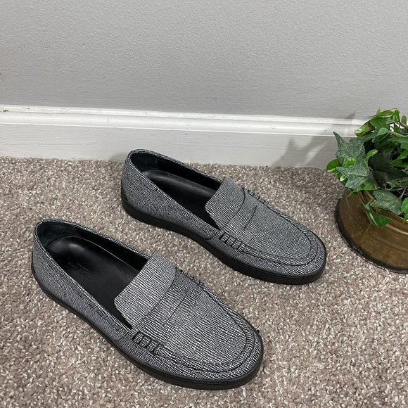 Rag & Bone Leather Loafers Marbled Black White Textured 39 US 9 - Picture 6 of 9